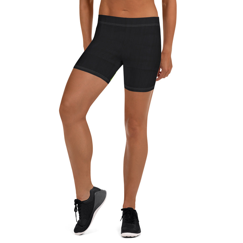 Brat Green Girls' Shorts. Black Gym Shorts. Lime Green Workout Shorts. WickedYo.